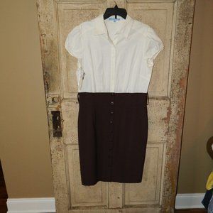 Antonio Melani Cap Sleeve Dress Size 14 NO BELT  (AA-1)